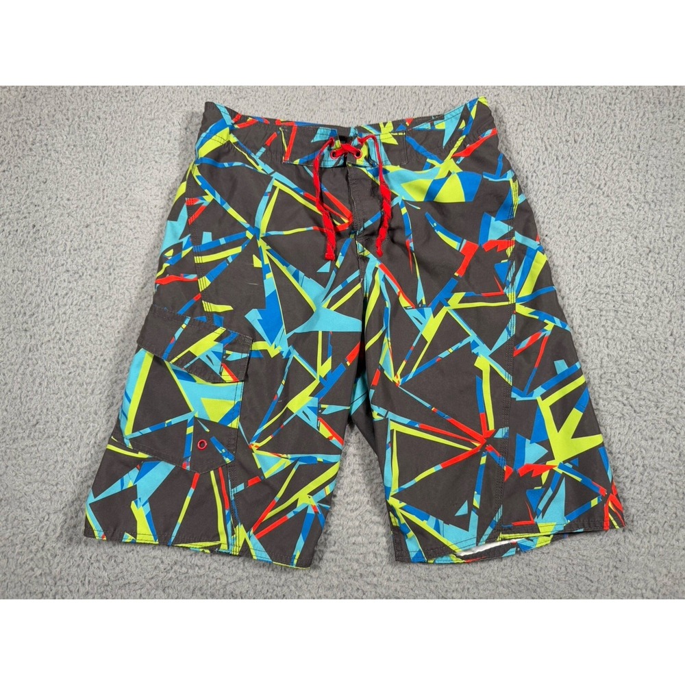 LL BEAN Boys Board Shorts/Swim 16 Trunk Built in Mesh Cargo Pocket Adjustable